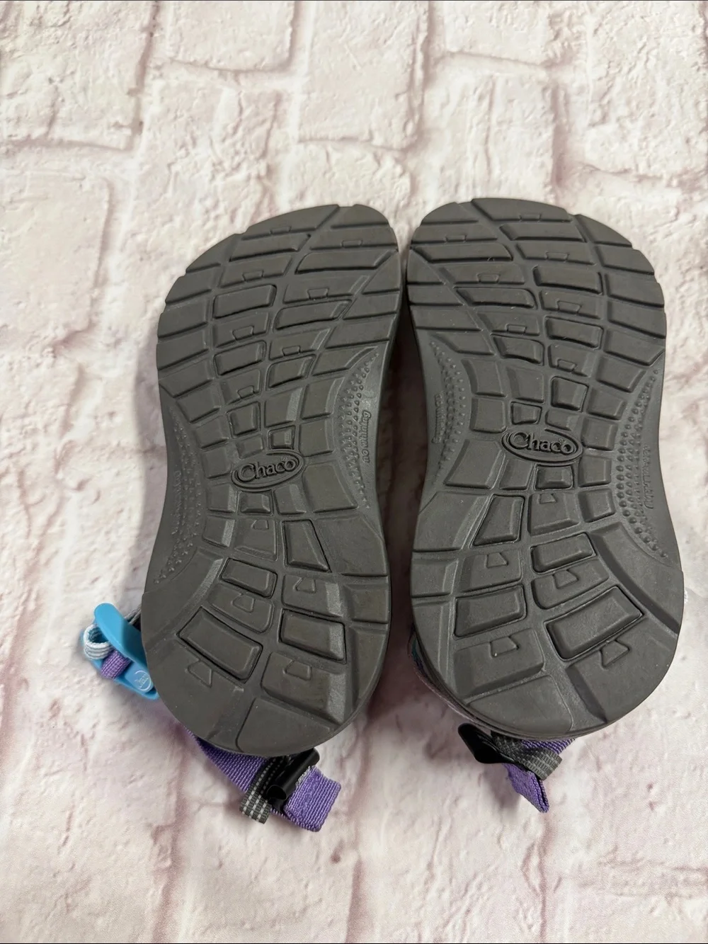 Chaco Kids Strappy Sandals in Black, Purple, Teal & White